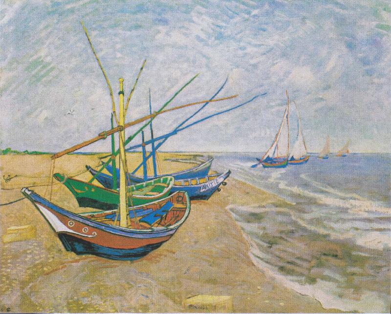 Vincent Van Gogh Saintes Maries Norge oil painting art